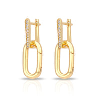 CZ U Link Earrings