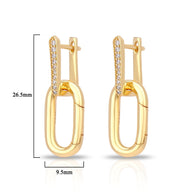 CZ U Link Earrings