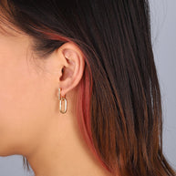 CZ U Link Earrings