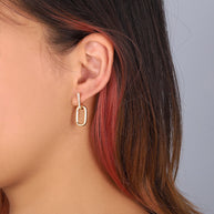 CZ U Link Earrings