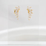 Glimmer Navette Stud Earring