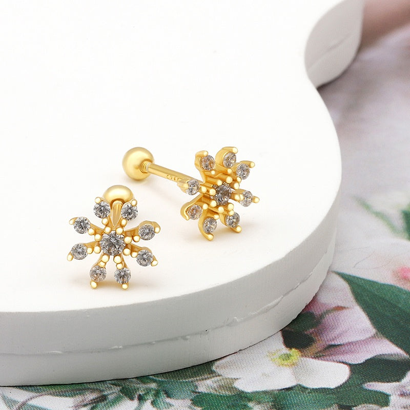 Snowflake Pretty Ear Piercings