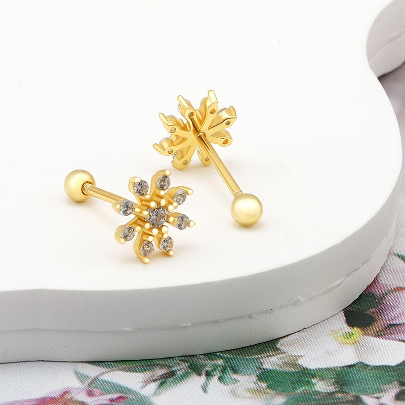 Snowflake Pretty Ear Piercings