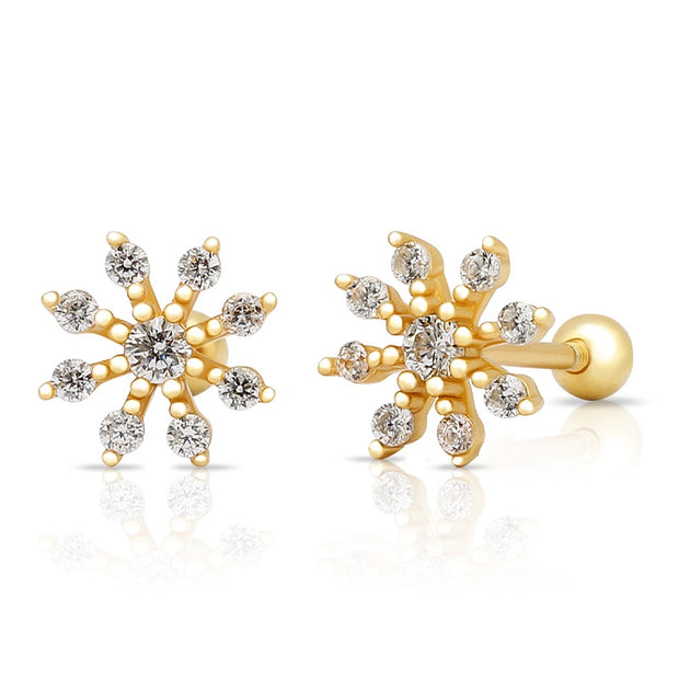 Snowflake Pretty Ear Piercings