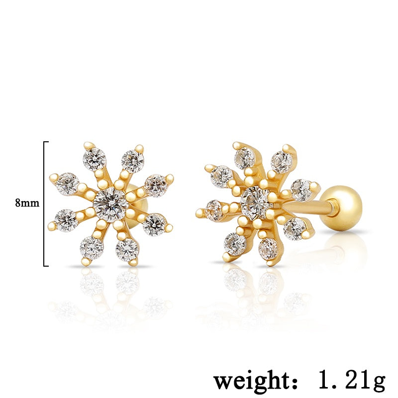 Snowflake Pretty Ear Piercings