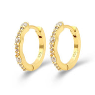 White CZ Hoop Earrings