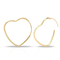 Heart Shaped Hoop Earrings