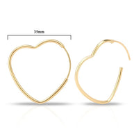 Heart Shaped Hoop Earrings