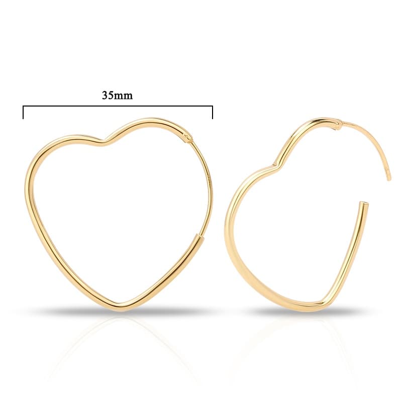 Heart Shaped Hoop Earrings