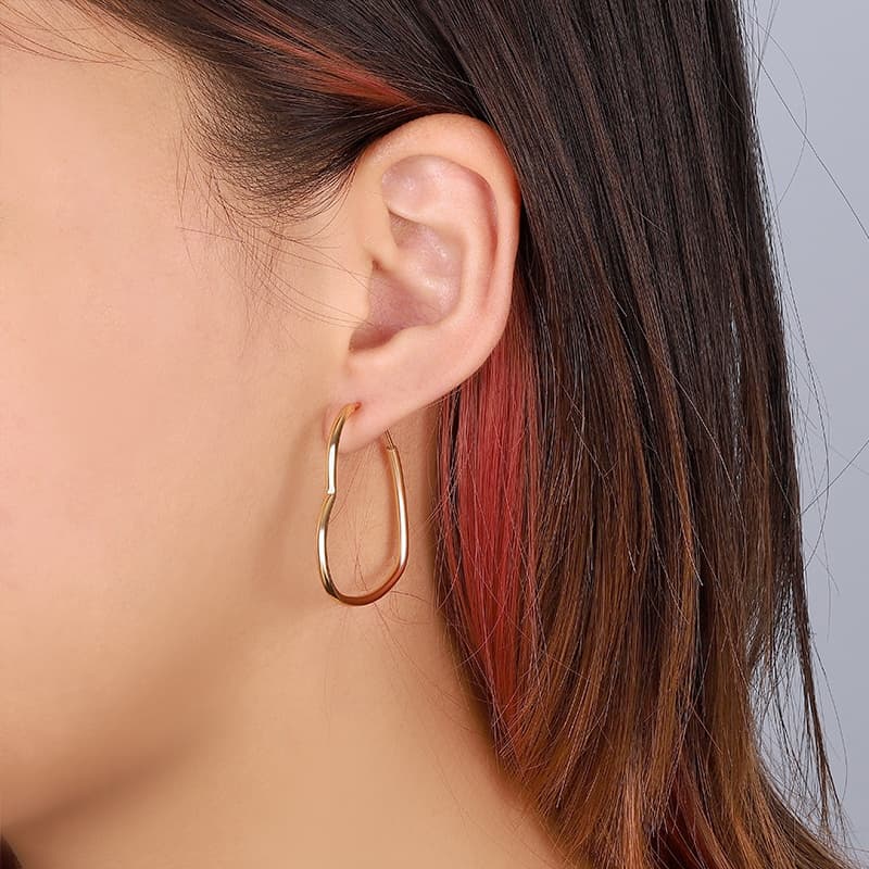 Heart Shaped Hoop Earrings