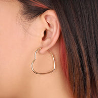 Heart Shaped Hoop Earrings