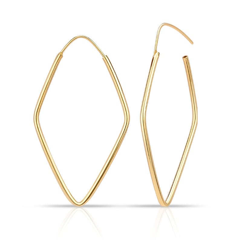 Diamond Shaped Hoops