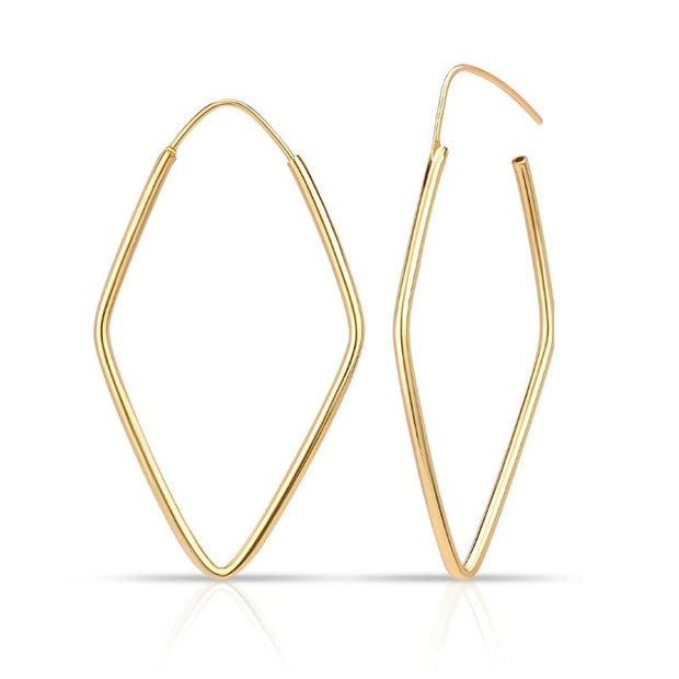 Diamond Shaped Hoops