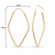 Diamond Shaped Hoops