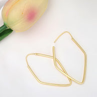 Diamond Shaped Hoops