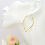 Diamond Shaped Hoops