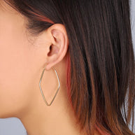 Diamond Shaped Hoops