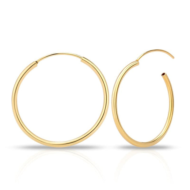 3.5cm Gold Plated Small Hoop Earrings SE00033
