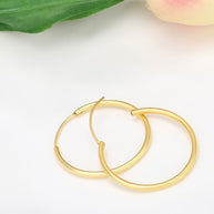 3.5cm Gold Plated Small Hoop Earrings