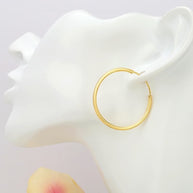 3.5cm Gold Plated Small Hoop Earrings