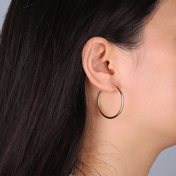 3.5cm Gold Plated Small Hoop Earrings