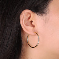 3.5cm Gold Plated Small Hoop Earrings