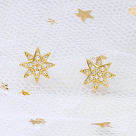 Eight-pointed Star Stud Earring
