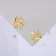 Eight-pointed Star Stud Earring