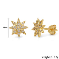 Eight-pointed Star Stud Earring