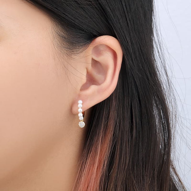 Pearl Dangle Earring Sterling Silver