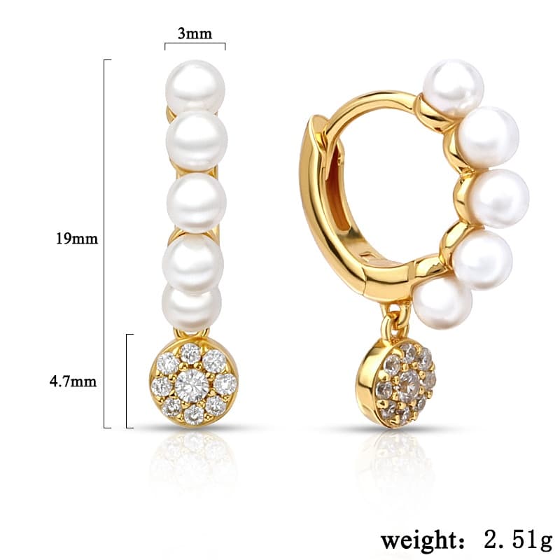 Pearl Dangle Earring Sterling Silver