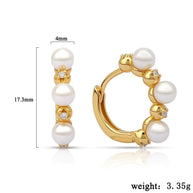 Pearl Hoop Earring Sterling Silver