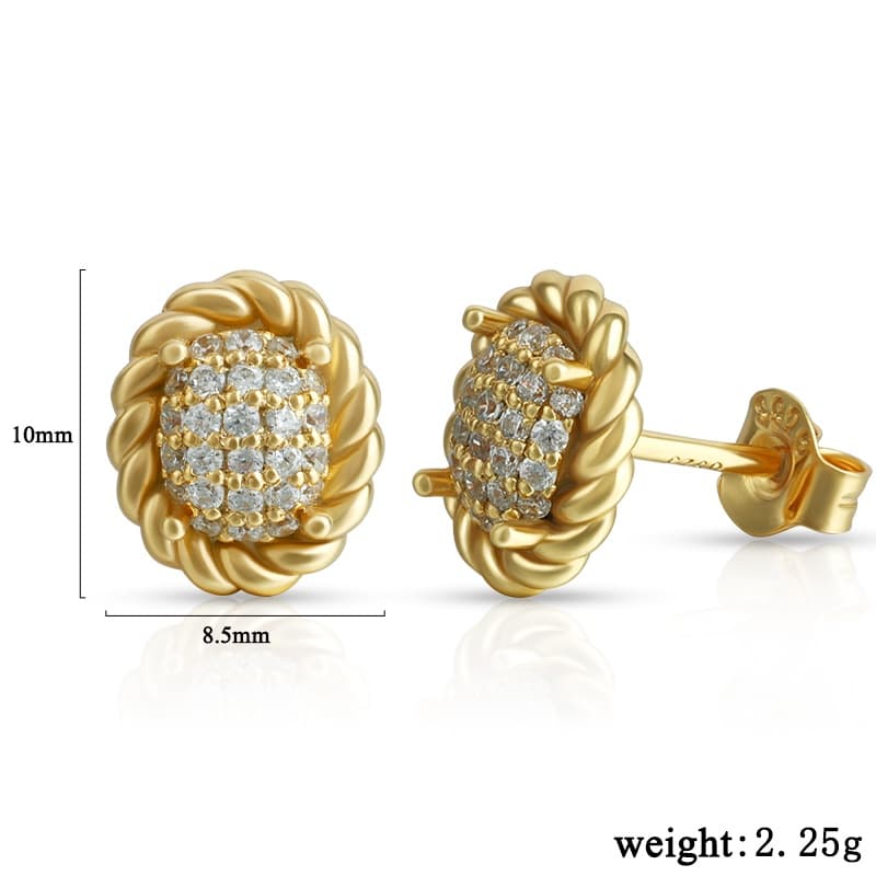 Retro Geometrical Sters Flower Round Earring