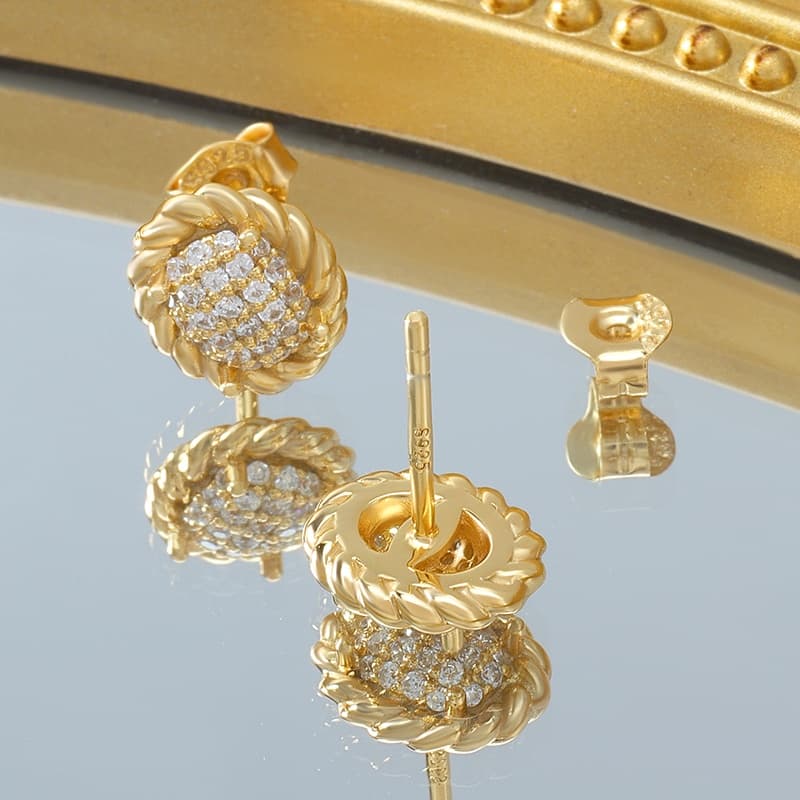 Retro Geometrical Sters Flower Round Earring