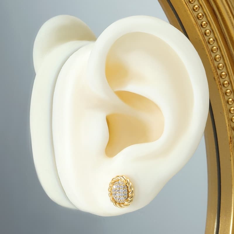 Retro Geometrical Sters Flower Round Earring