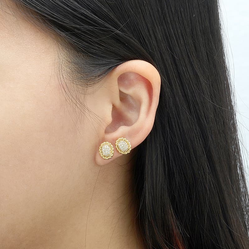 Retro Geometrical Sters Flower Round Earring