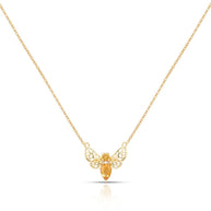 Citrine Bee Necklace