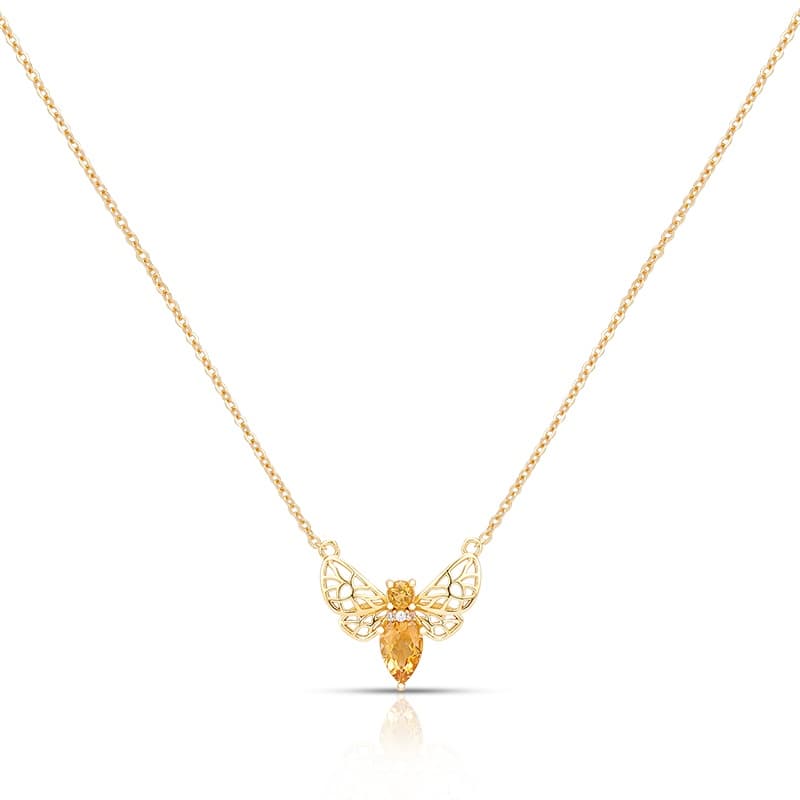 Citrine Bee Necklace
