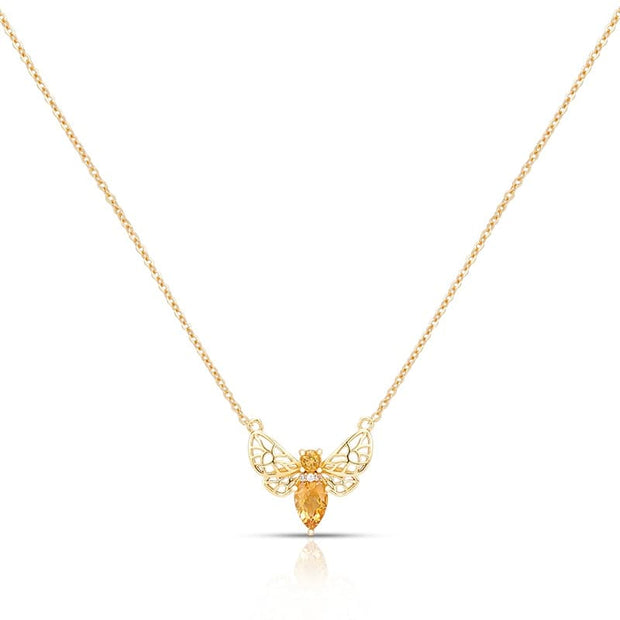 Citrine Bee Necklace