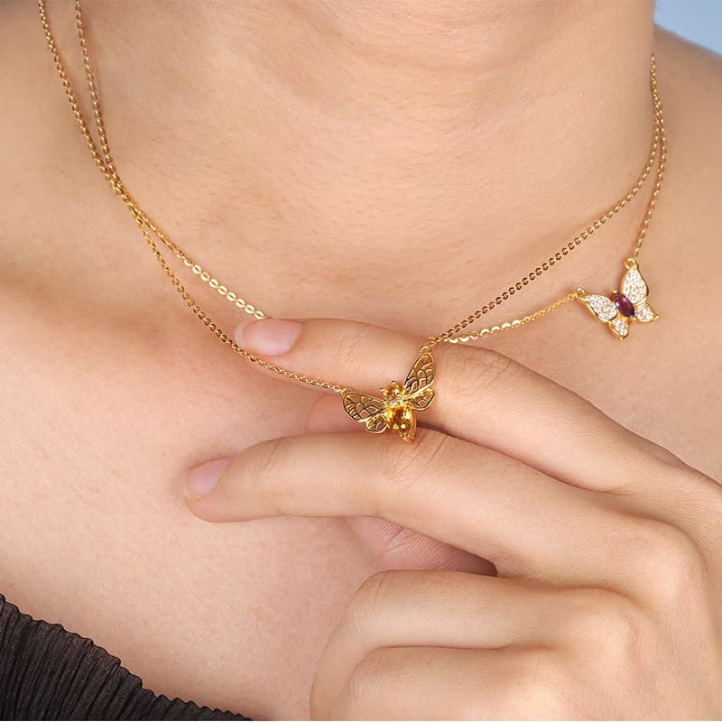 Citrine Bee Necklace