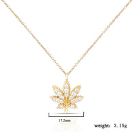 White Cannabis Necklace
