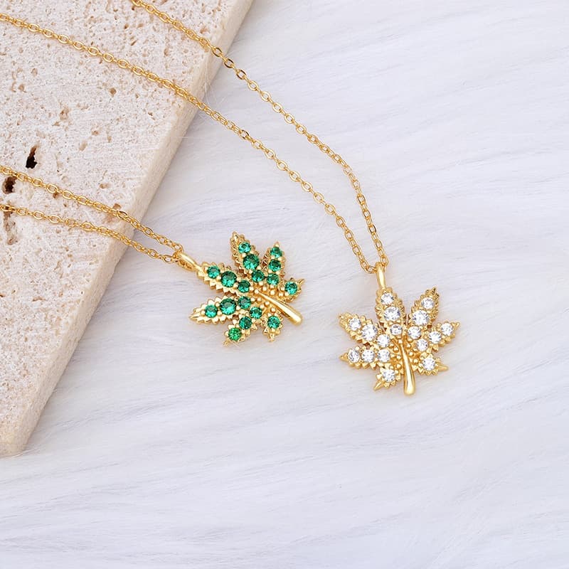 Green Cannabis Necklace