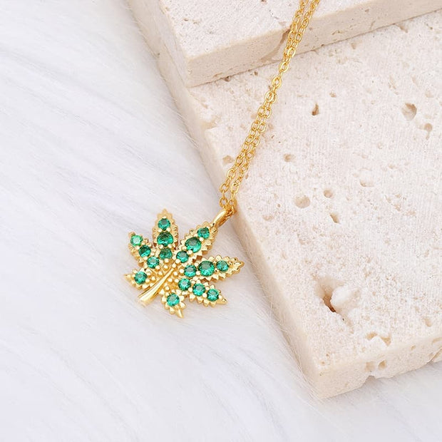 Green Cannabis Necklace
