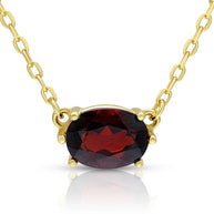 January Garnet Birthstone Necklace