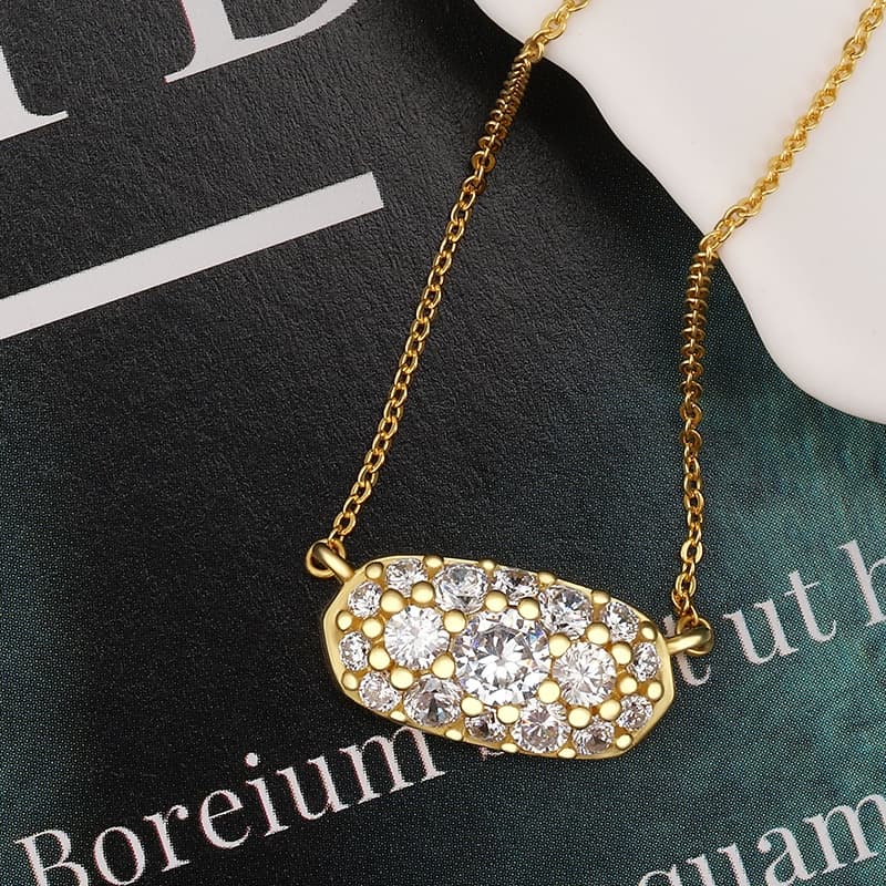 Grayson Gold Crystal Pendant Necklace