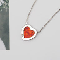 Red Heart Opal Necklace