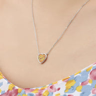 Red Heart Opal Necklace