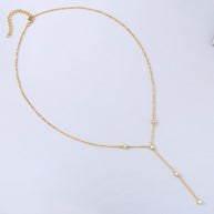 Cubic Zirconia Bezel Necklace