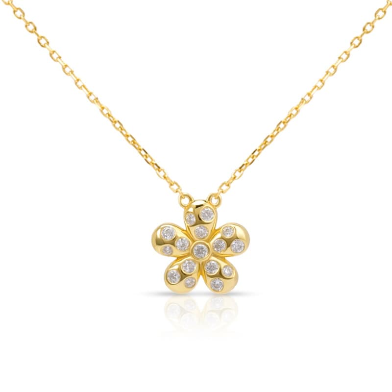 CZ Flower Necklace