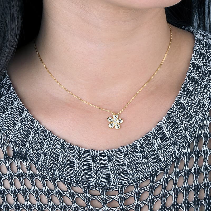 CZ Flower Necklace